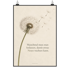 Besinnliches Bild mit Pusteblume für Neuanfang