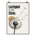Elegantes Pusteblumen Bild mit schwarzem Löwenzahn zur Ermutigung