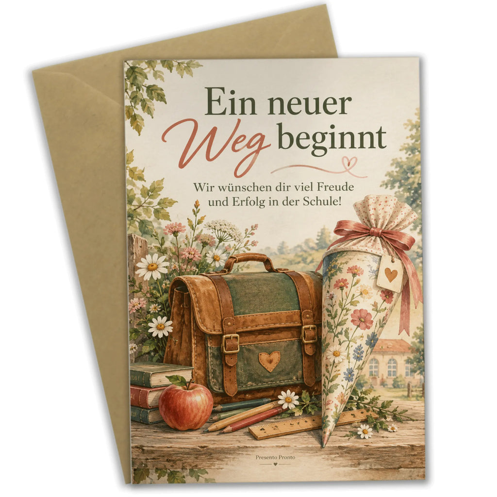 Herzliche Glückwunschkarte zur Einschulung mit Schultüte|p:2018240|h:1b85f929448c5c3a335aeb6c533be081