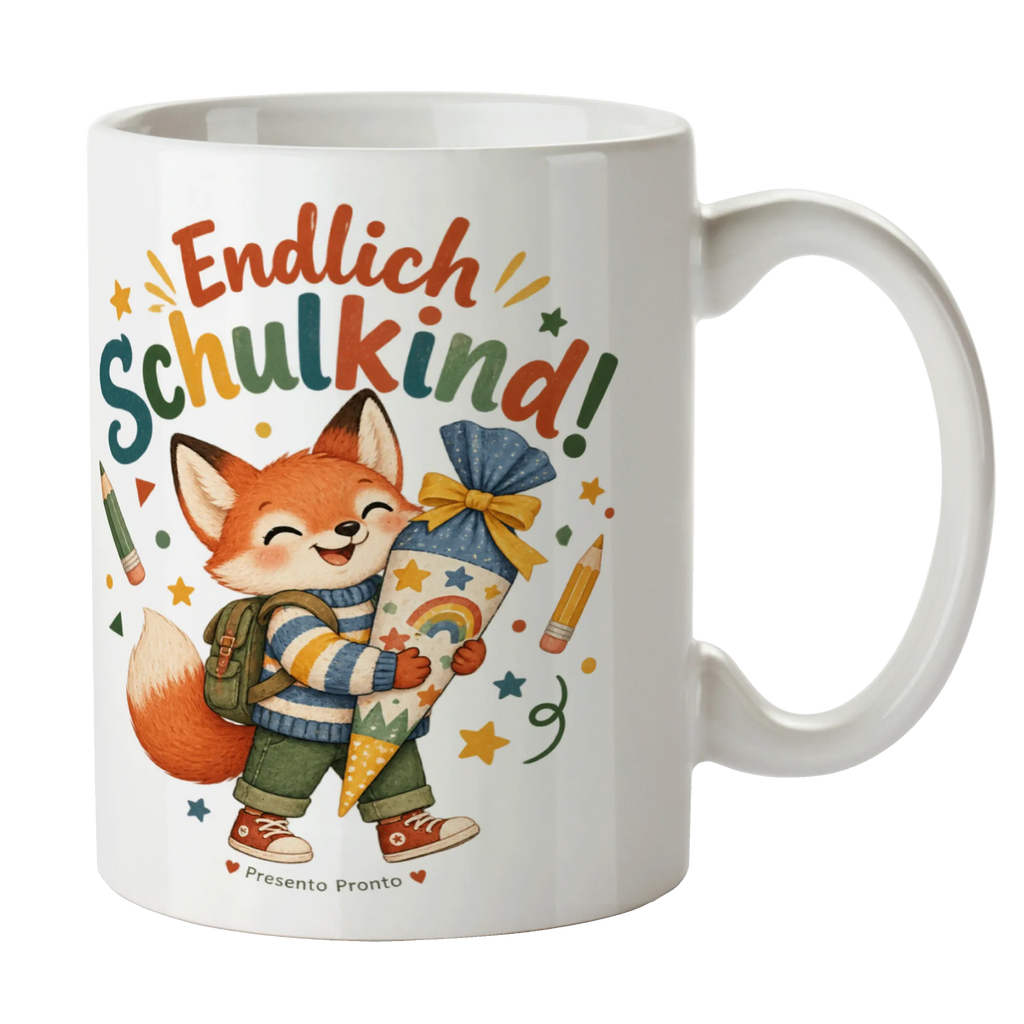 Fröhliche Tasse für Schulkinder mit Fuchs und Schultüte|p:2018257|h:83ce183d3e822e1b6573a4cde93e24e6