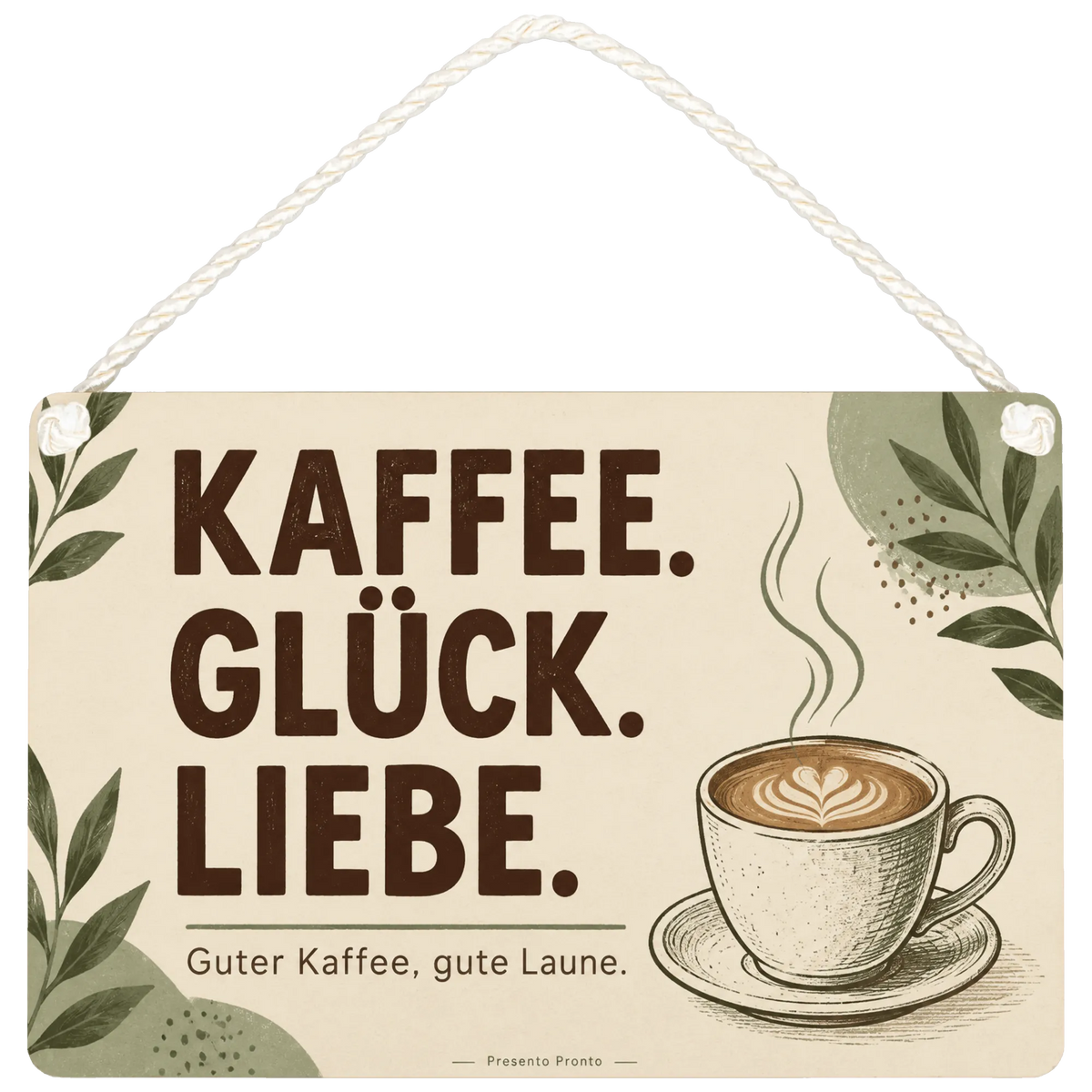 Herzliches Café-Schild für Kaffeeliebhaber