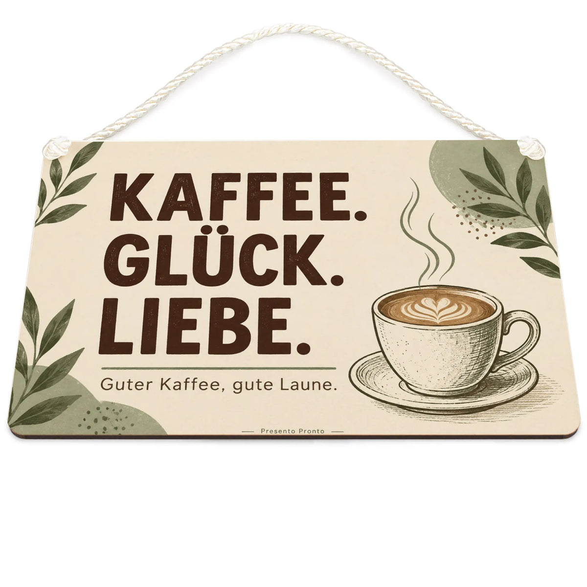 Herzliches Café-Schild für Kaffeeliebhaber
