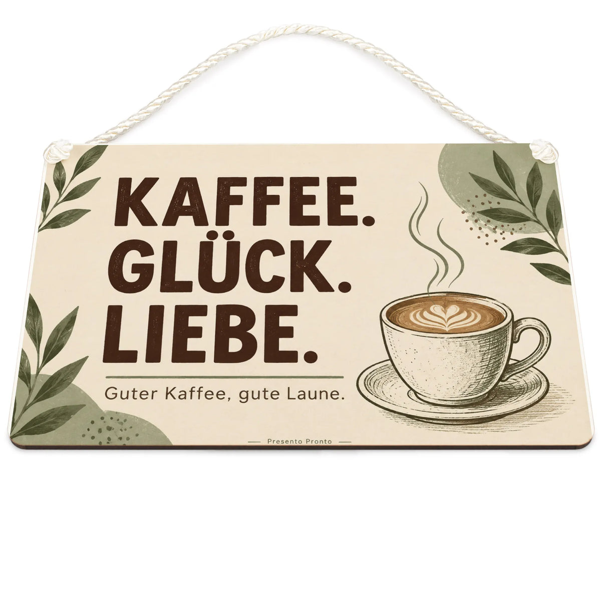 Herzliches Café-Schild für Kaffeeliebhaber