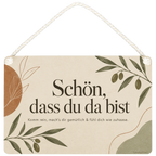 Einladendes Schild für Gäste mit Olivenzweigen|p:2018312|h:e0a126e0b5f391ac8e3c9d31446258a6