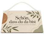 Einladendes Schild für Gäste mit Olivenzweigen|p:2018313|h:22063cb925e0da525794b557b2a3b573