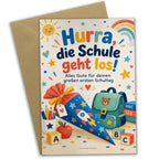 Fröhliche Glückwunschkarte zur Einschulung mit Schultüte|p:2018321|h:995000124ebe820cea1e5dfd642b205b