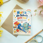 Fröhliche Glückwunschkarte zur Einschulung mit Schultüte|p:2018321|h:0ceb13c0bc2805e581e3191f98b74d67