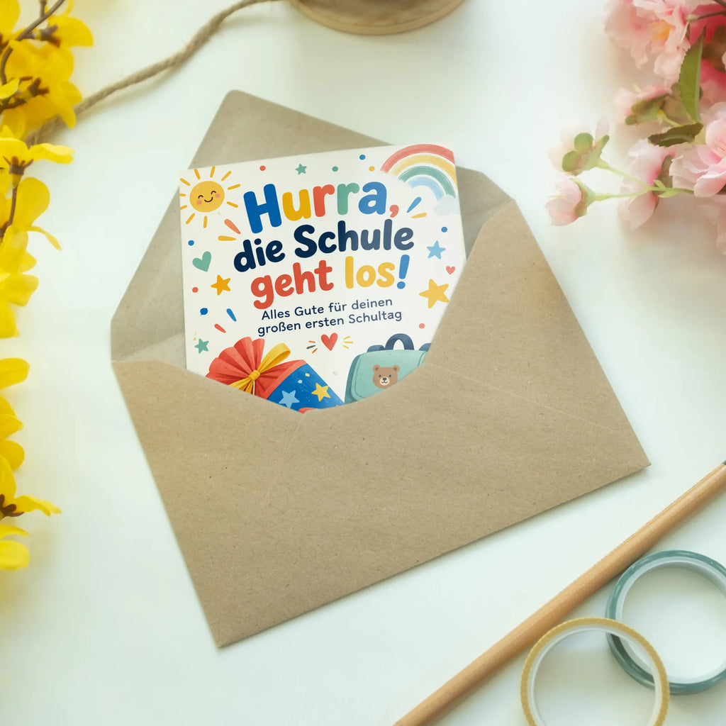 Fröhliche Glückwunschkarte zur Einschulung mit Schultüte|p:2018321|h:628d449a7ff7a73c6d0ee05def0e668b