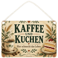 Gemütliches Schild fürs Café mit dampfendem Kaffeebecher