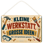 Freundliches Schild für Papas Werkstatt mit Hammer und Pinsel|p:2018333|h:b792500ed6b1c9e4b484cac75653d812