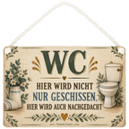 Lustiges Schild fürs Gäste-WC mit Vintage-Typografie|p:2018352|h:baaf721027c8e549500de16b6e33206f