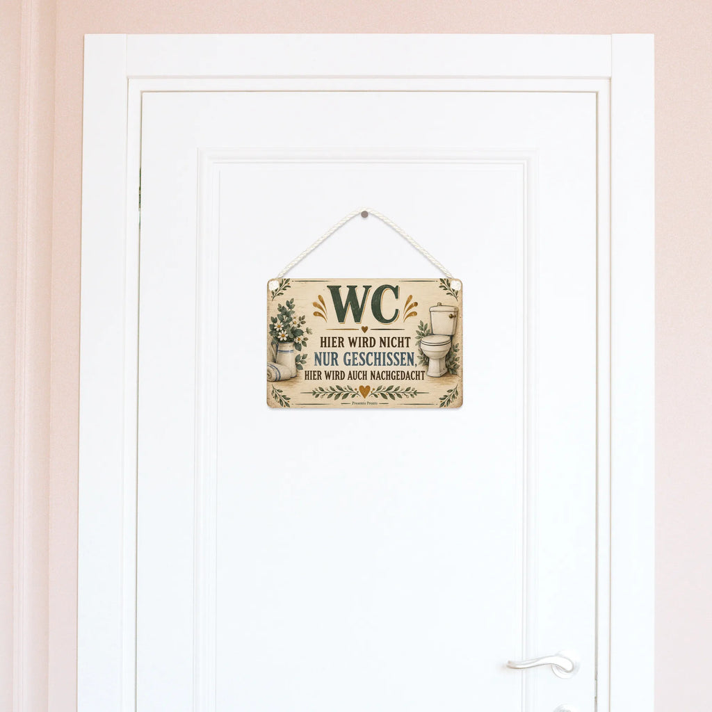 Lustiges Schild fürs Gäste-WC mit Vintage-Typografie|p:2018352|h:f0f52f7fa6bc1d90f327142faaefe576