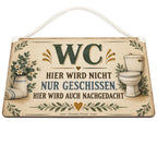 Lustiges Schild fürs Gäste-WC mit Vintage-Typografie|p:2018353|h:52587677527d8d753ee5277c5111c4bc