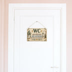Lustiges Schild fürs Gäste-WC mit Vintage-Typografie|p:2018354|h:aa3b602c3f232de659897397c171a0b0