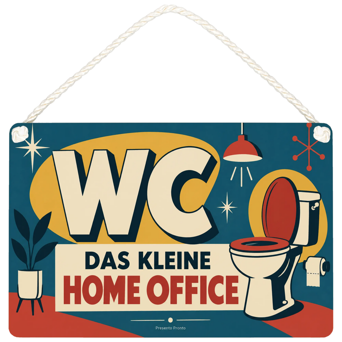 Lustiges WC-Schild für Gäste-WC Das kleine Home Office