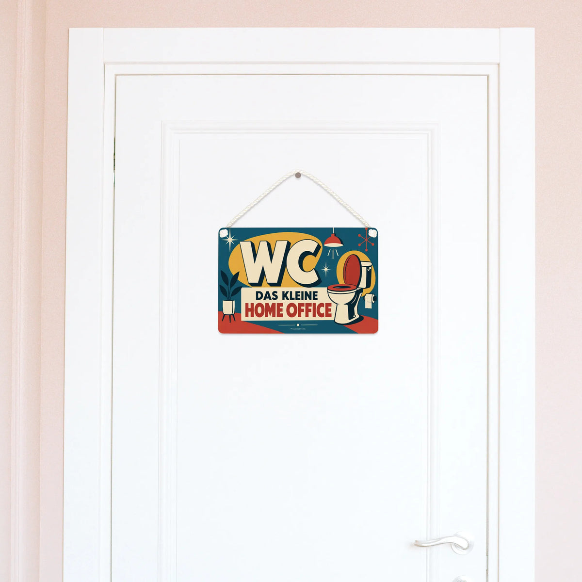 Lustiges WC-Schild für Gäste-WC Das kleine Home Office