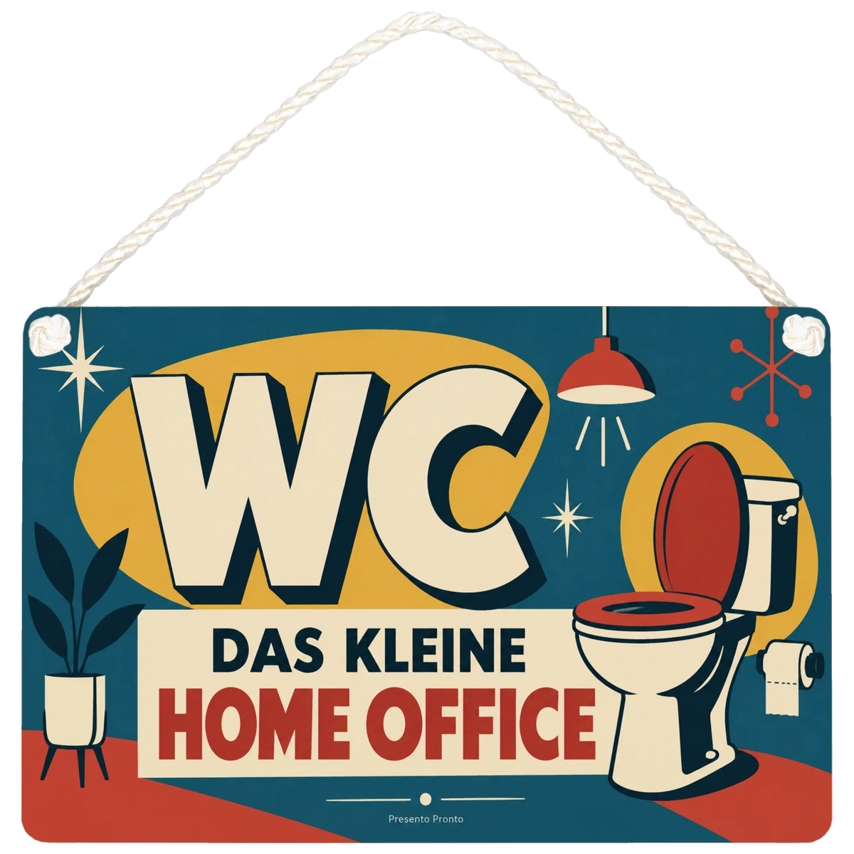 Lustiges WC-Schild für Gäste-WC Das kleine Home Office