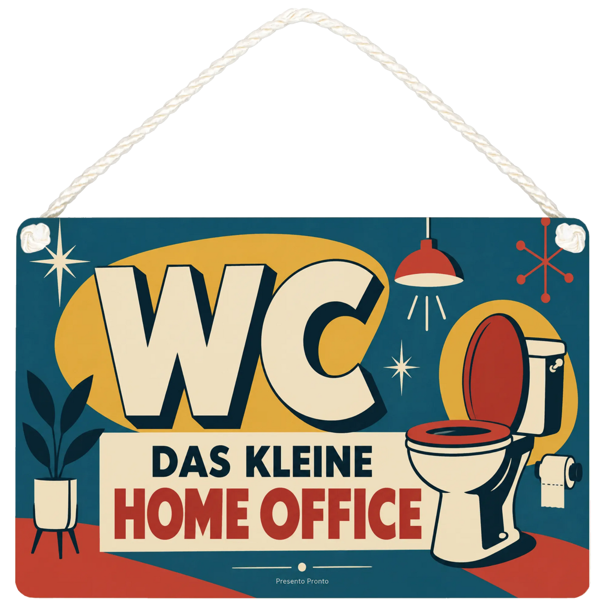 Lustiges WC-Schild für Gäste-WC Das kleine Home Office