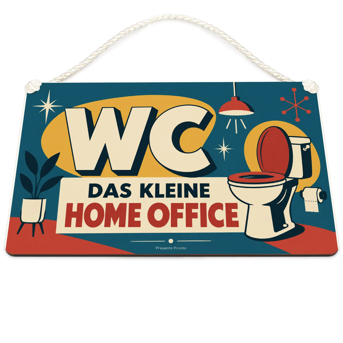Lustiges WC-Schild für Gäste-WC Das kleine Home Office