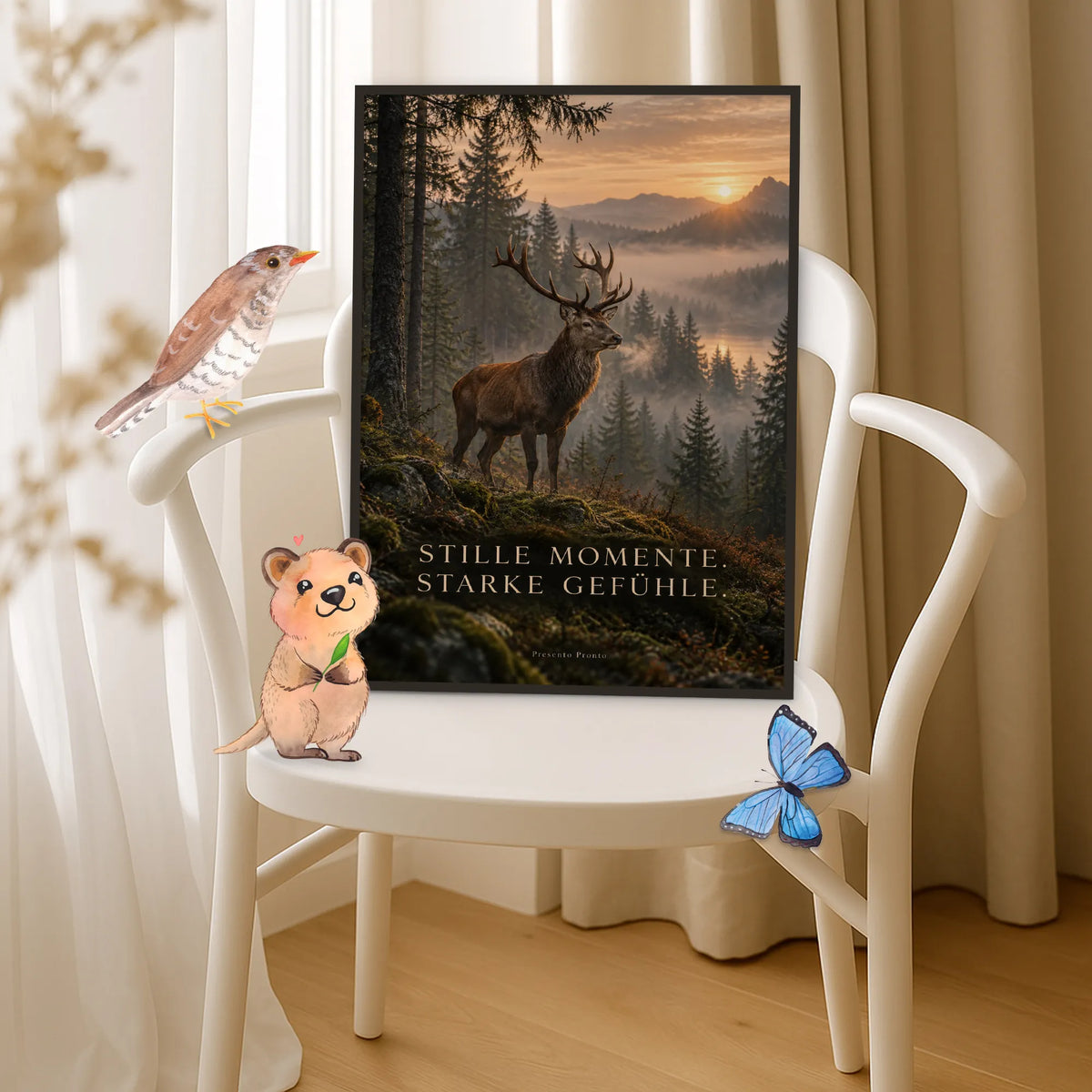 Stimmungsvolles Bild mit Reh für Naturliebhaber