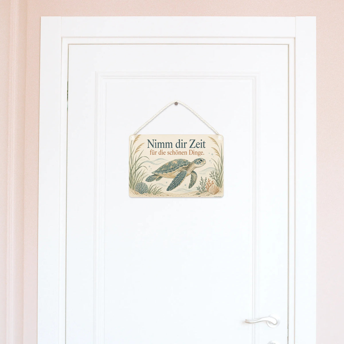 Beruhigendes Schildkröten Deko Schild für Schildkrötenfans