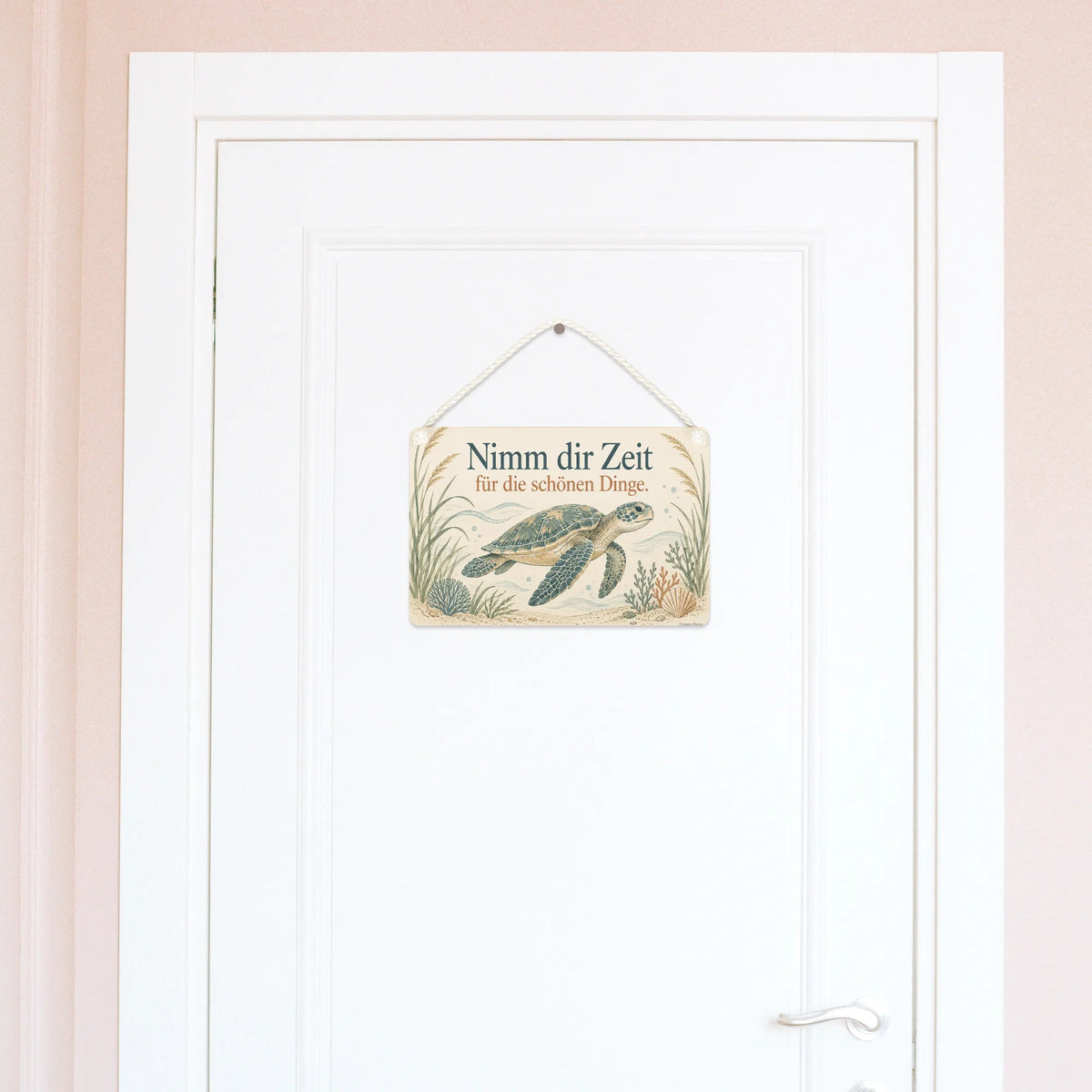 Beruhigendes Schildkröten Deko Schild für Schildkrötenfans