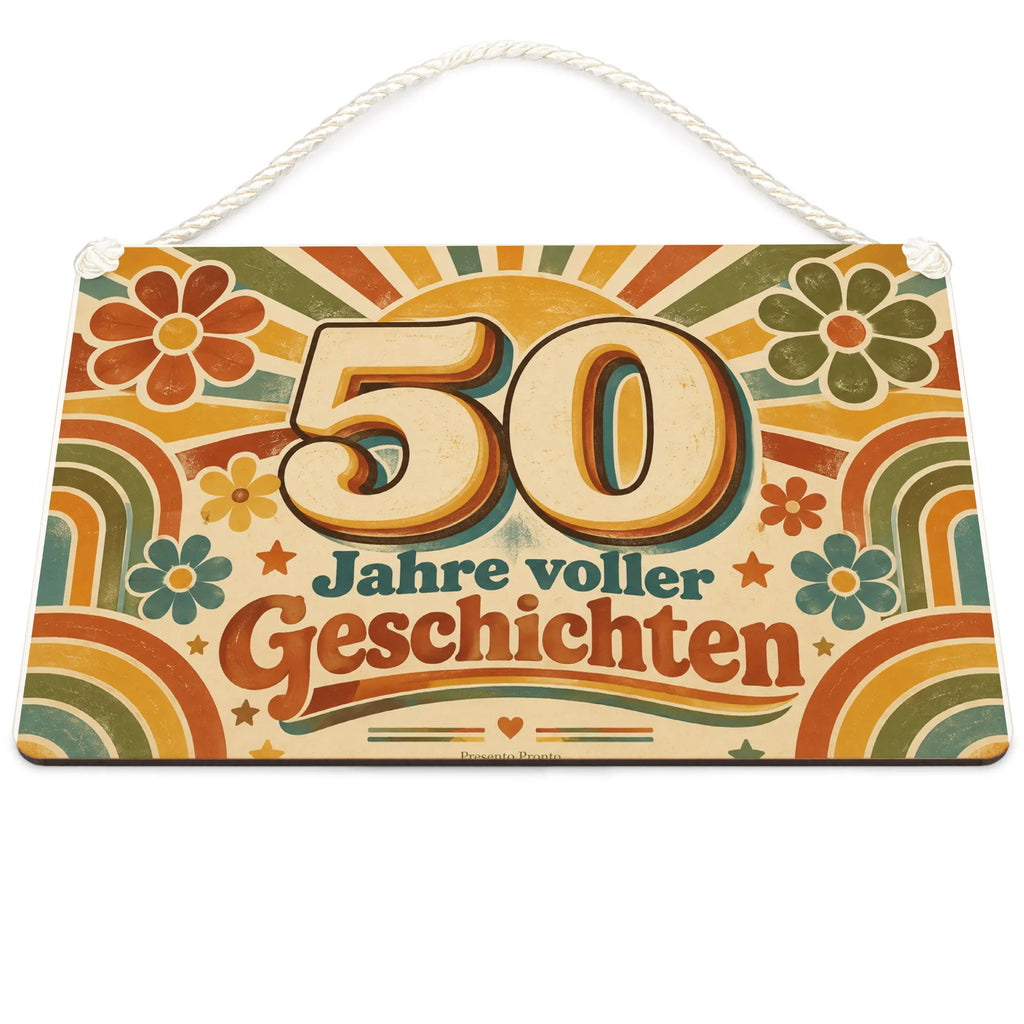 Farbenfrohes Schild zum 50. Geburtstag mit großer Zahl|p:2018438|h:cfc37f3127bea21df845a3783f4700cf