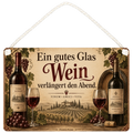 Gemütliches Weinschild für Weinliebhaber mit Weingläsern
