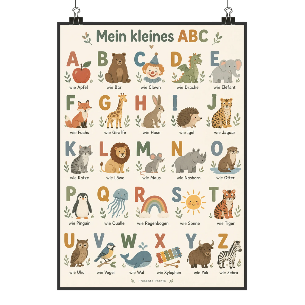 Süßes ABC Poster für Kinder mit Tieren|p:2018534|h:e9996c4a90a3ba30c234464d9f65a44c