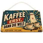 Lustiges Vintage Holzbild für Kaffeeliebhaber mit Kaffeekanne|p:2018542|h:72a62302a4739349179039c3e3307da0