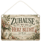 Herzliches Vintage Holzbild für Zuhause mit Wildblumen|p:2018544|h:49386edf8e0a5ddebfbbf007b57981c0