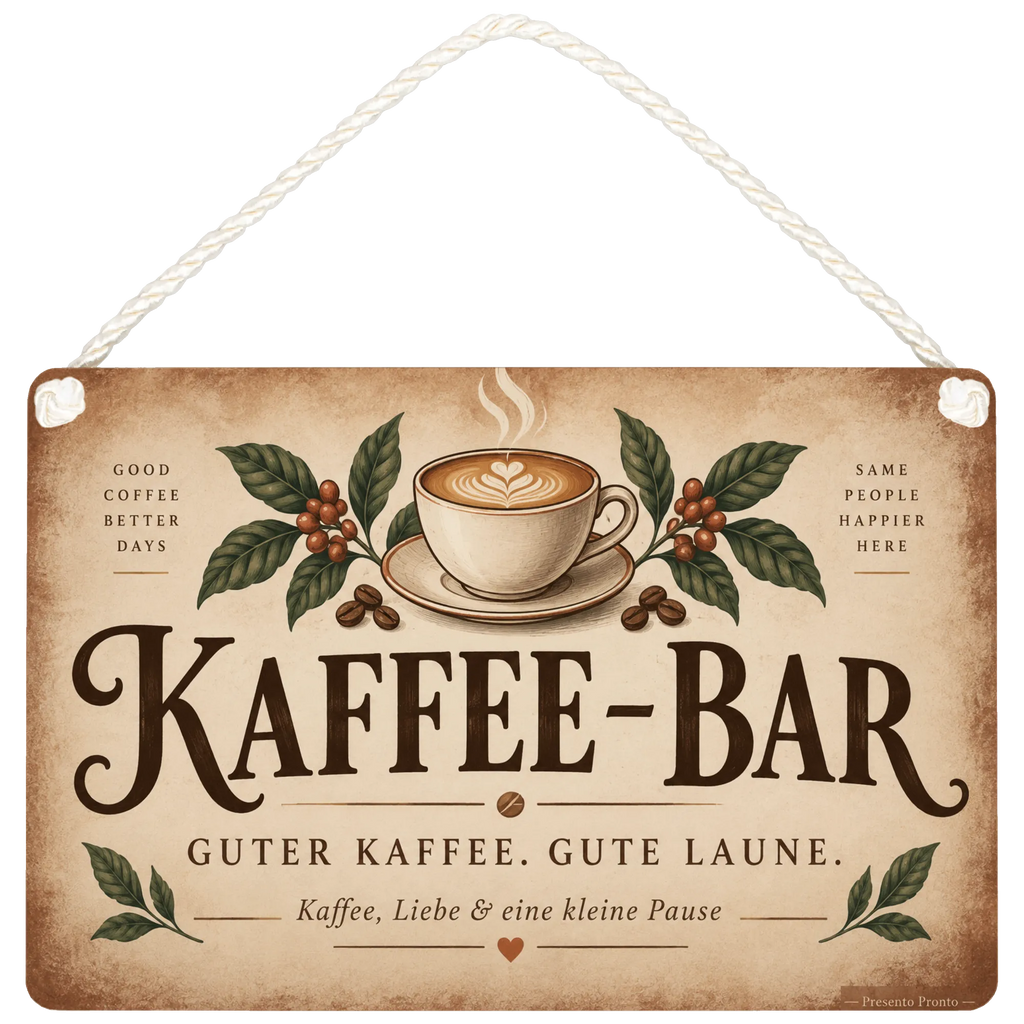 Gemütliches Schild für die Coffee Bar mit Kaffeetasse|p:2019003|h:3c4eb23fc650ea3b6b797771071d5c83