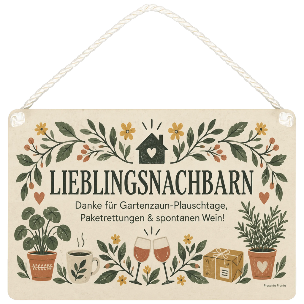 Lustiges Schild für Nachbarn mit Dankesspruch|p:2019012|h:6f356494d66d83a3f1aadea881d8c17f