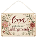 Liebevolles Schild für Oma mit Wildblumen