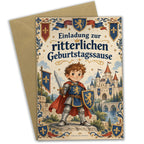 Lustige Einladungskarten zum Rittergeburtstag mit jungem Ritter|p:2019027|h:1c6954c947436163015a56b5d68e1aef