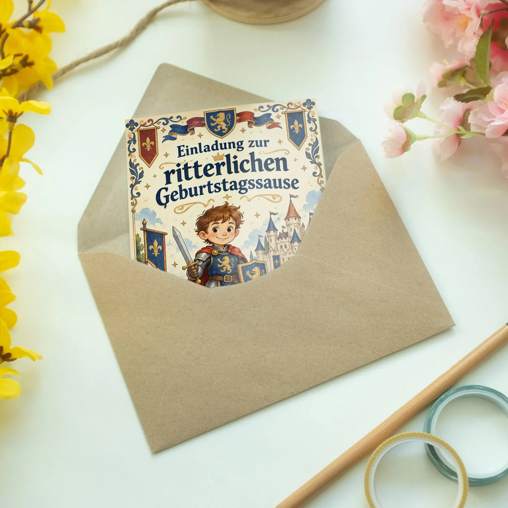 Lustige Einladungskarten zum Rittergeburtstag mit jungem Ritter|p:2019027|h:a3829a05555d2cb4d561a7a59ee2e111
