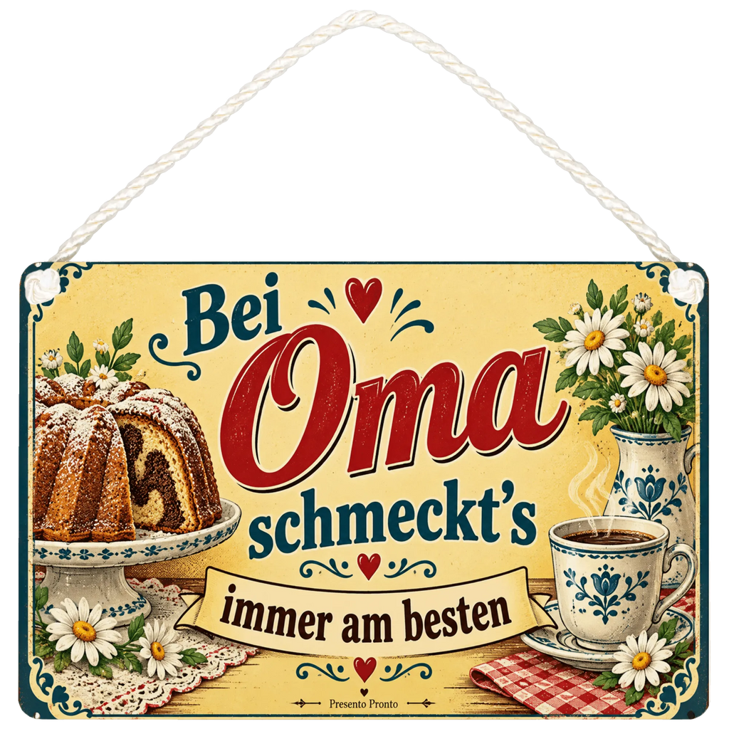 Liebevolles Schild für Oma mit Kuchen und Kaffee|p:2019028|h:1b32cf101fb2fbdee42b059de3fda709