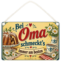 Liebevolles Schild für Oma mit Kuchen und Kaffee