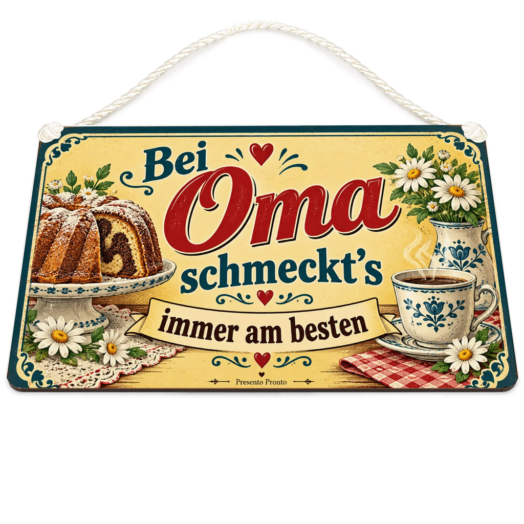 Liebevolles Schild für Oma mit Kuchen und Kaffee|p:2019030|h:4a9b29a787dbf1ee3f8aac35d1a8b172