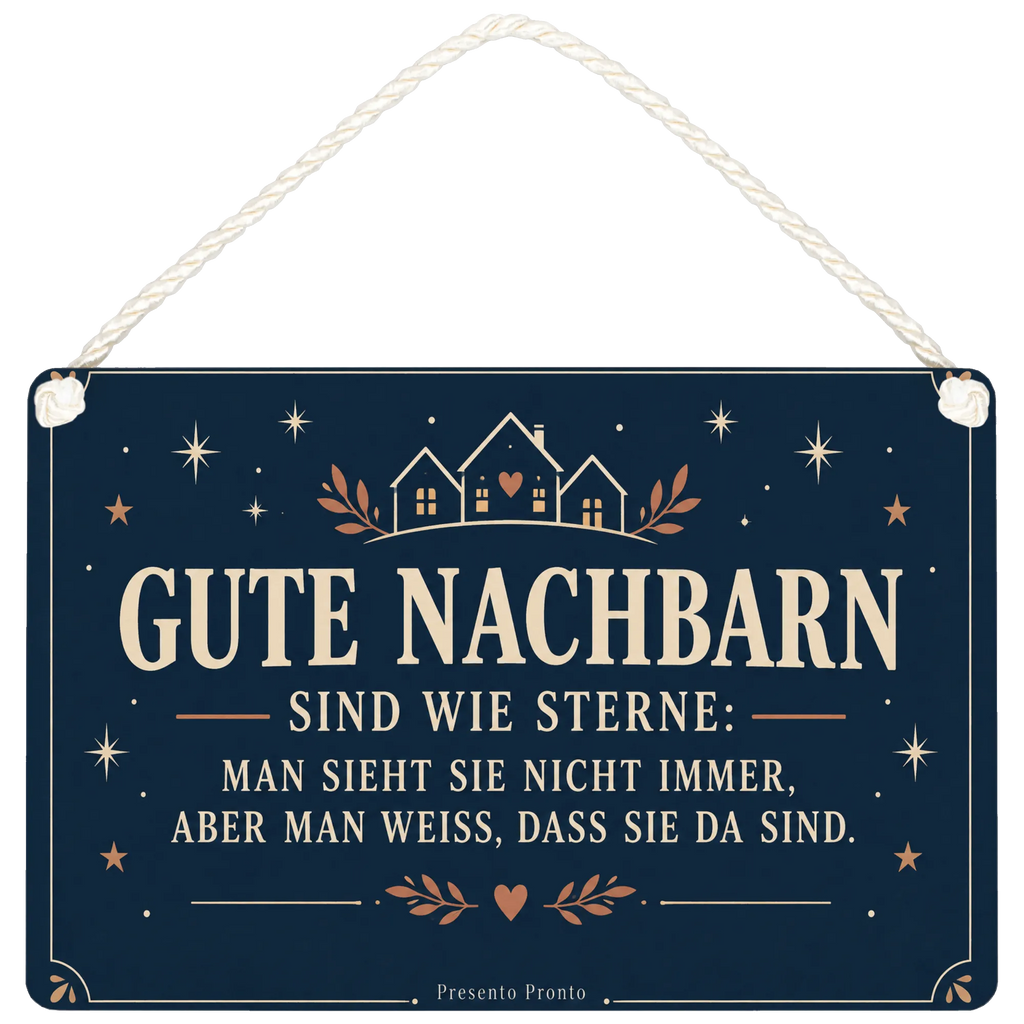 Herzliches Schild für Nachbarn mit Sternespruch in Tiefblau|p:2019033|h:f5da7c20e99bdb141ba7aac51082ea8e