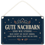 Herzliches Schild für Nachbarn mit Sternespruch in Tiefblau|p:2019033|h:f5da7c20e99bdb141ba7aac51082ea8e
