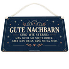 Herzliches Schild für Nachbarn mit Sternespruch in Tiefblau|p:2019033|h:b2826d1c7e9c81ba8a2336b38fd220ad