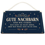 Herzliches Schild für Nachbarn mit Sternespruch in Tiefblau|p:2019034|h:f0b3f8d6acfe730c13a864b3889fe28c