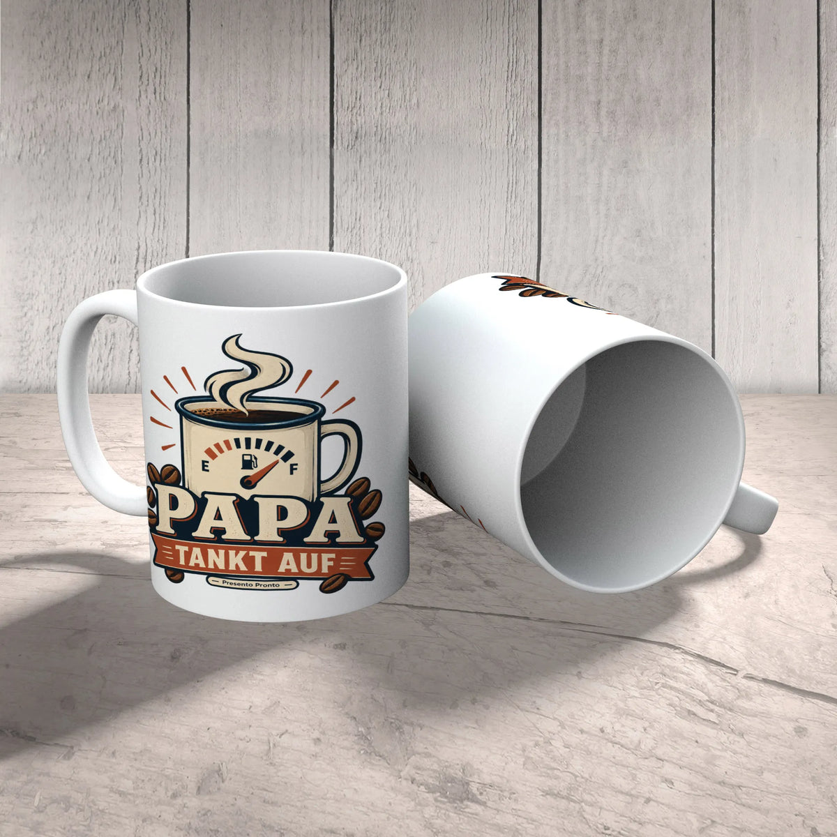 Lustige Tasse für Vater mit Tankanzeige
