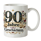 Elegante Tasse zum 90. Geburtstag mit goldener Zahl|p:2019042|h:ba832a7202b2ad8973fb30e72b24dea7