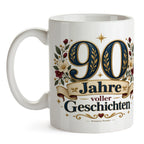 Elegante Tasse zum 90. Geburtstag mit goldener Zahl|p:2019042|h:9e1d2913311e72110d67890b38c29b34