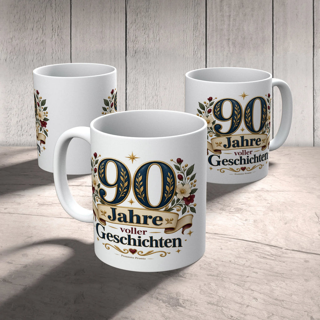 Elegante Tasse zum 90. Geburtstag mit goldener Zahl|p:2019042|h:f30f64e128283562d6fe8ea71a19fb54