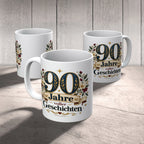 Elegante Tasse zum 90. Geburtstag mit goldener Zahl|p:2019042|h:f30f64e128283562d6fe8ea71a19fb54