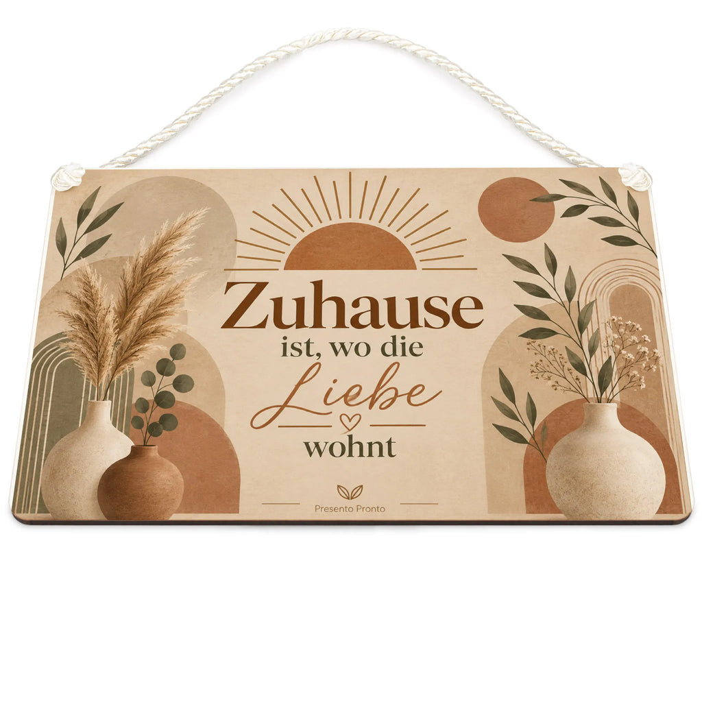 Gemütliches Boho Holzbild zum Einzug mit Sonne|p:2019049|h:179701eecdc23832463b6993ba34f467