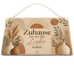 Gemütliches Boho Holzbild zum Einzug mit Sonne|p:2019049|h:179701eecdc23832463b6993ba34f467